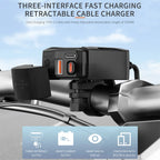 Motorcycle 100W Bidirectional USB Charger with Voltmeter and Switch