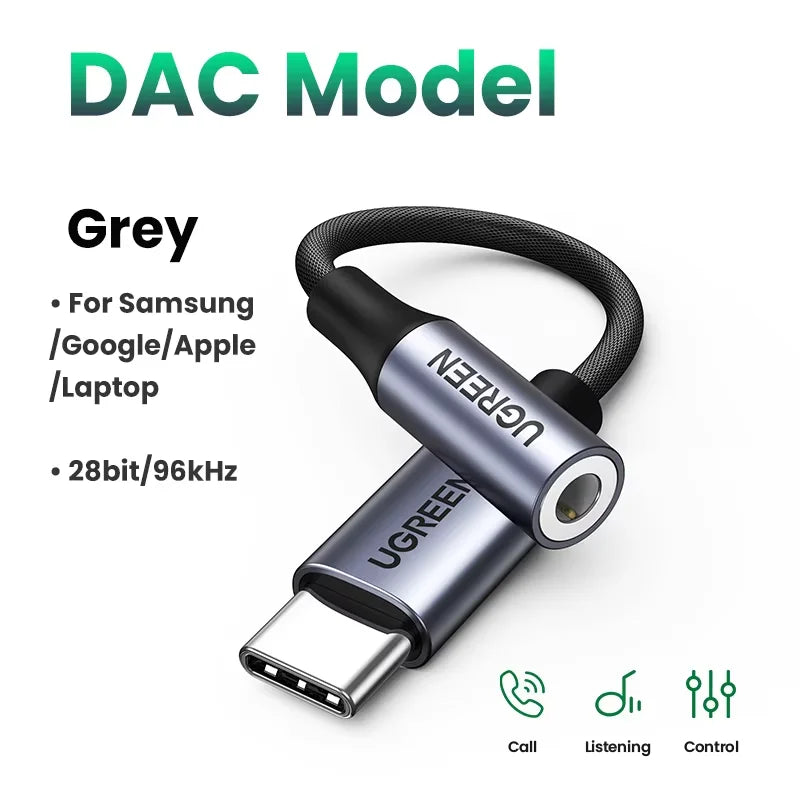 USB-C to 3.5mm Headphone Adapter with DAC Chip - 21