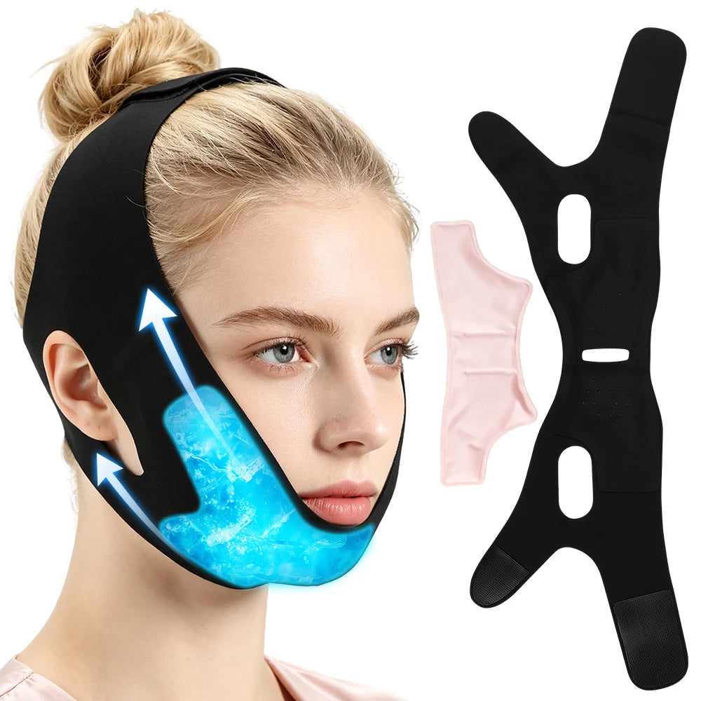 Hot and Cold Facial Compression Wrap for Chin and Jaw - 1
