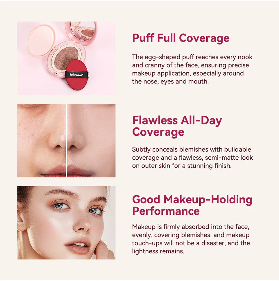 Waterproof Long-Lasting Cushion Foundation with Sun Protection