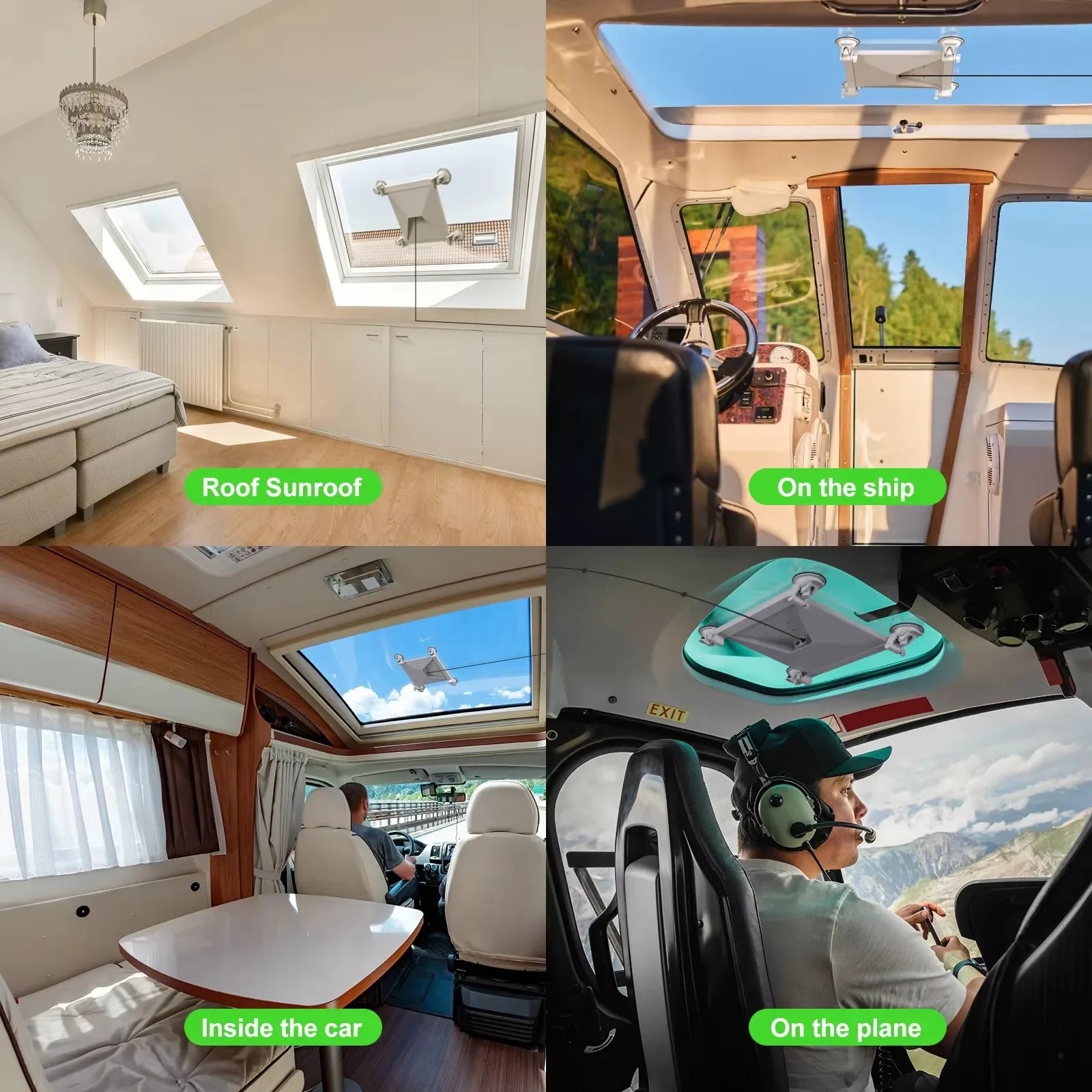 Suction Cup Car Mount for Starlink Mini Sunroof and Window