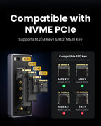 40Gbps USB4 NVMe M.2 SSD Enclosure with Aluminum Cooling Case