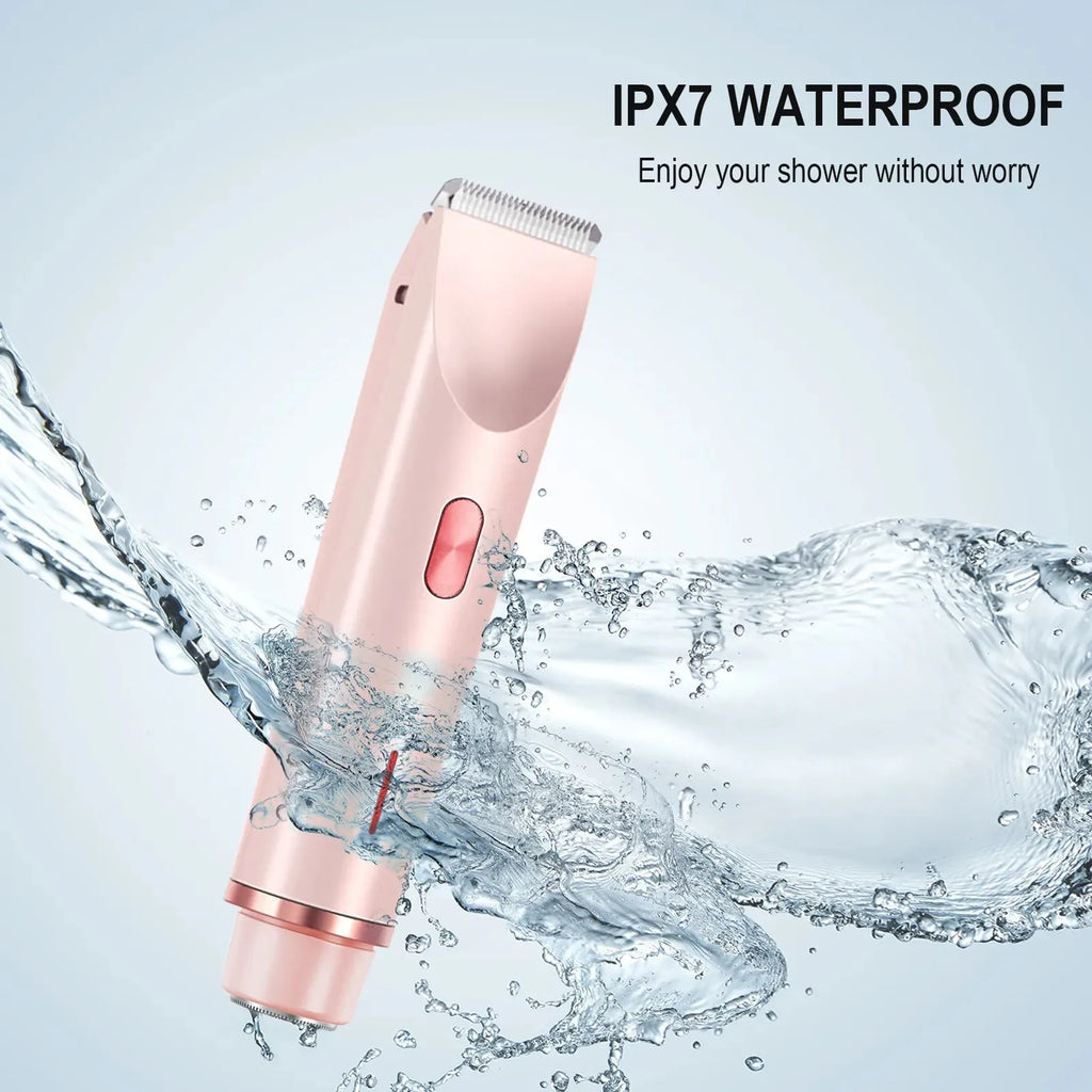2-in-1 Waterproof Electric Hair Shaver for Body and Face
