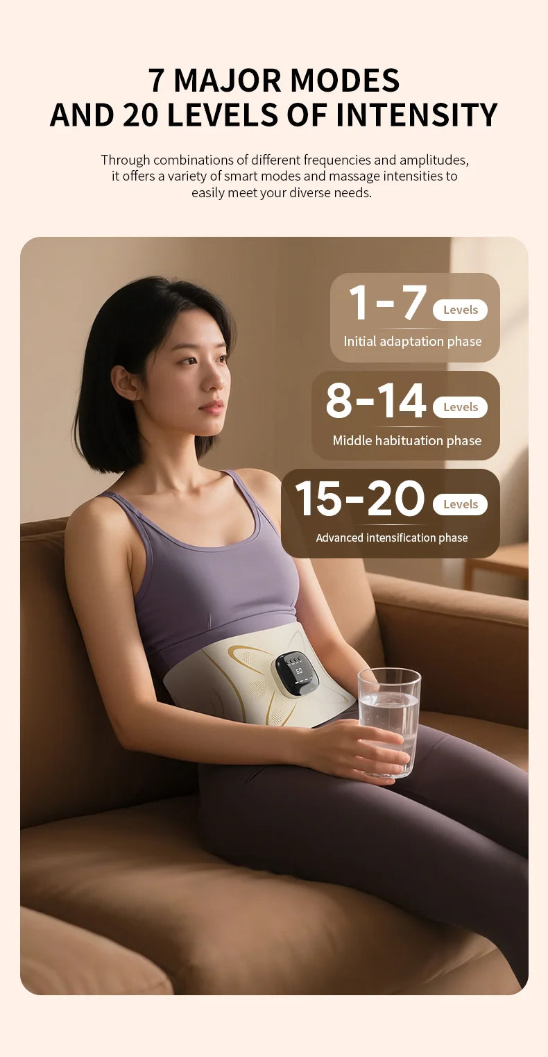 Electric Waist Pulse Massager for Abdominal Toning and Relaxation