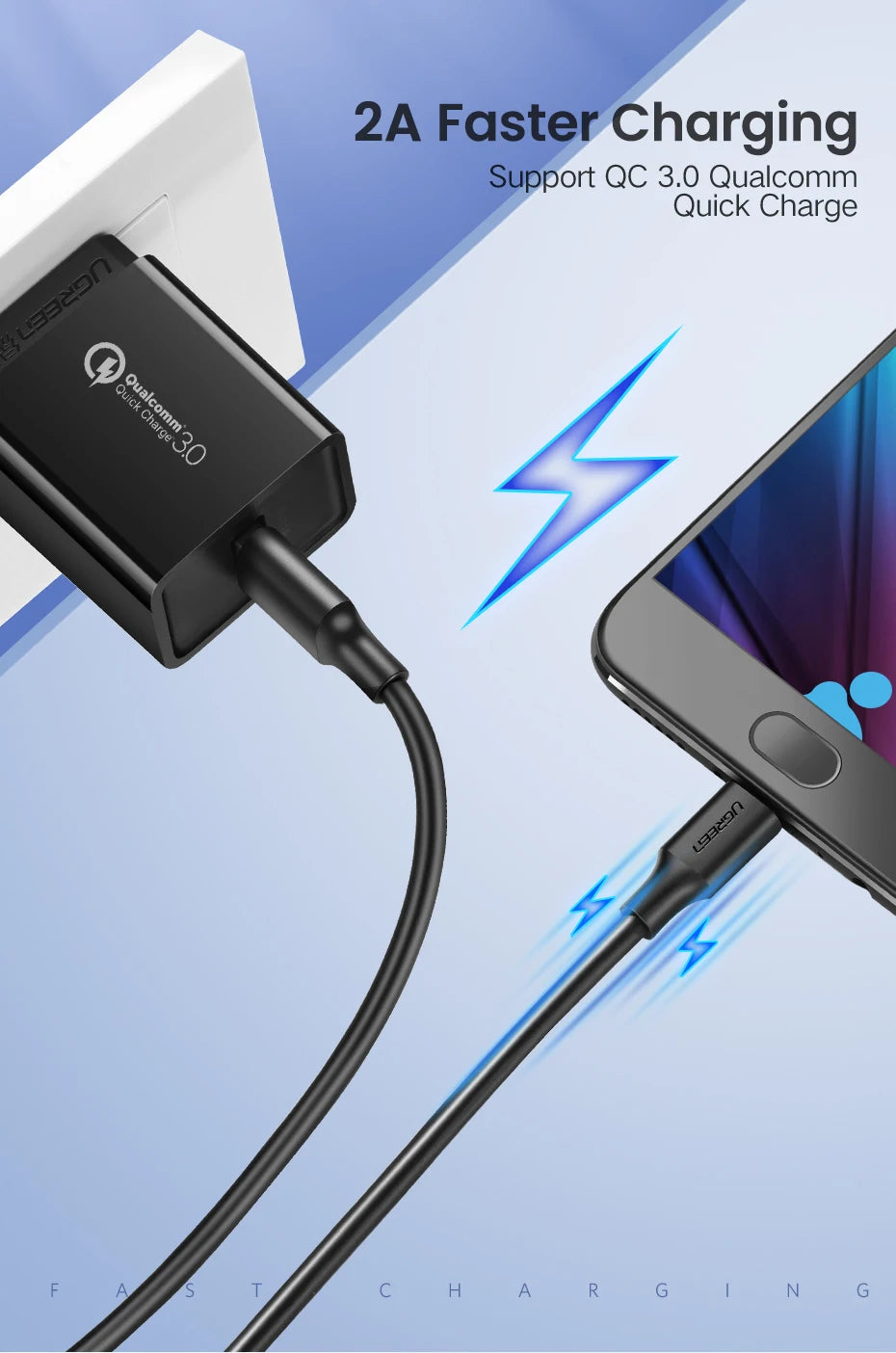 Fast Charging Micro USB Cable for Android and Tablets