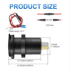 83W 4 Port USB and USB-C Fast Car Charger Socket for 12V 24V Vehicles