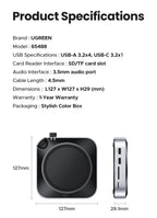 10-in-1 Docking Station for Mac Mini M4 with M.2 NVMe SSD Slot