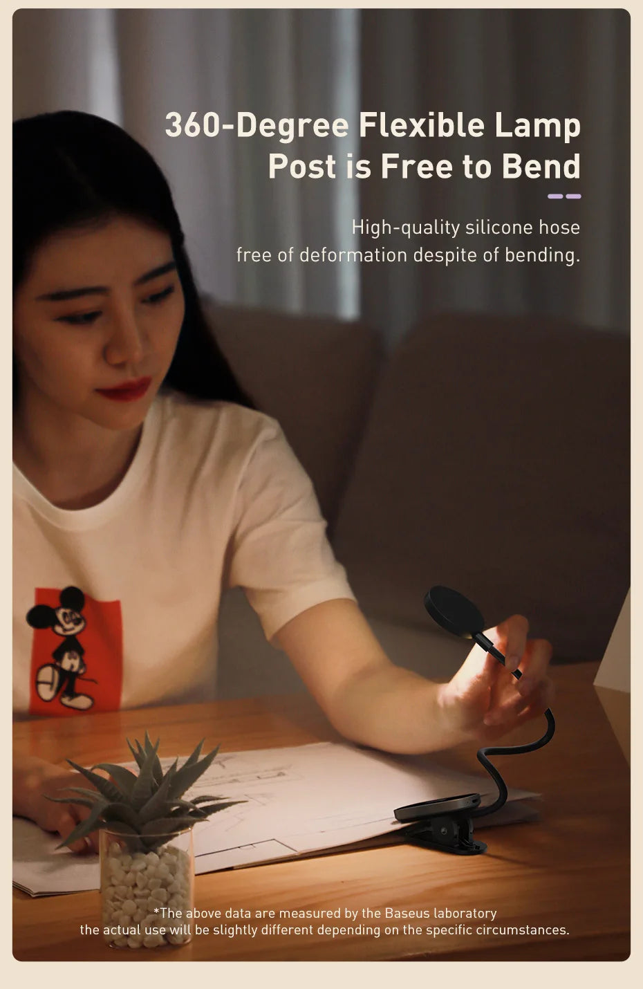 Rechargeable LED Clip-On Desk Lamp for Reading and Bedside - 18