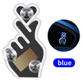Solar USB Heart Neon LED Car Window Atmosphere Light with Sensors
