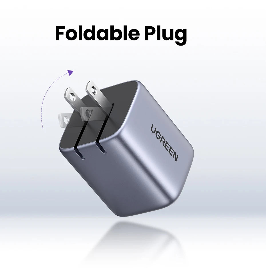 35W GaN Dual Port USB-C and USB-A Fast Wall Charger