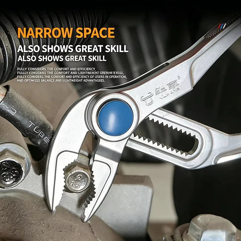Compact Adjustable Water Pump Pliers for Tight Spaces