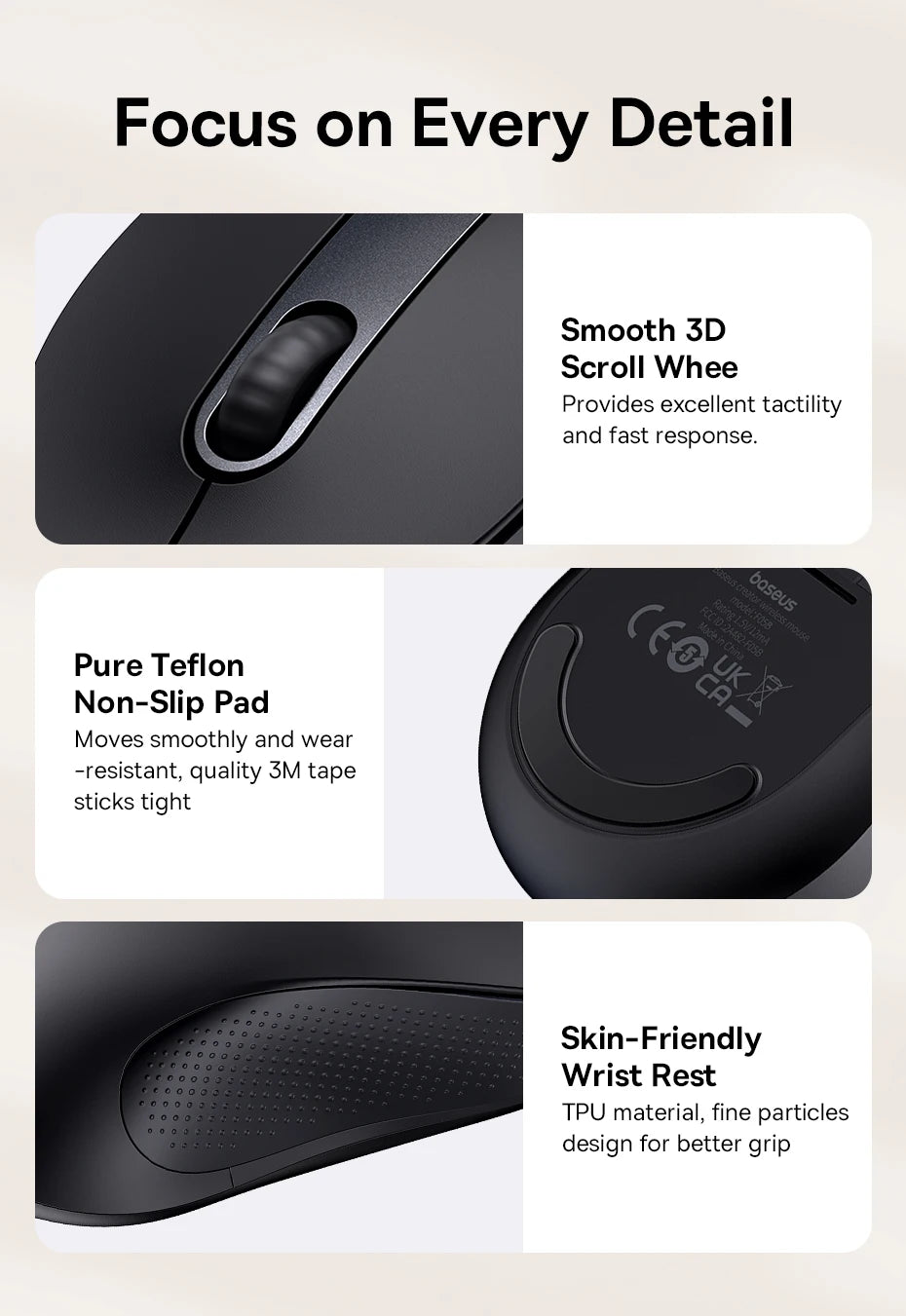 Ergonomic Bluetooth 5.2 & 2.4G Wireless Mouse with 4000DPI