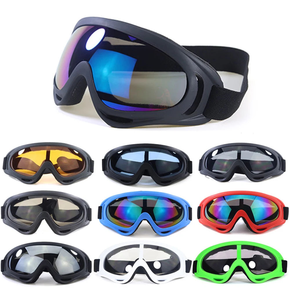 Unisex Windproof Anti Glare Motorcycle Riding and Ski Goggles
