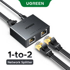 RJ45 1 to 2 Ethernet Network Splitter Adapter