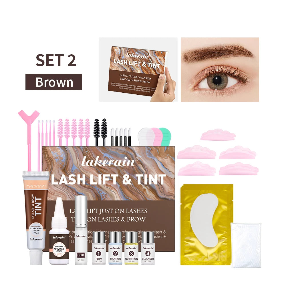 Professional Eyelash Lift and Eyebrow Tinting Kit