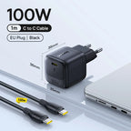 100W GaN USB-C Fast Charger for Laptops and Smartphones