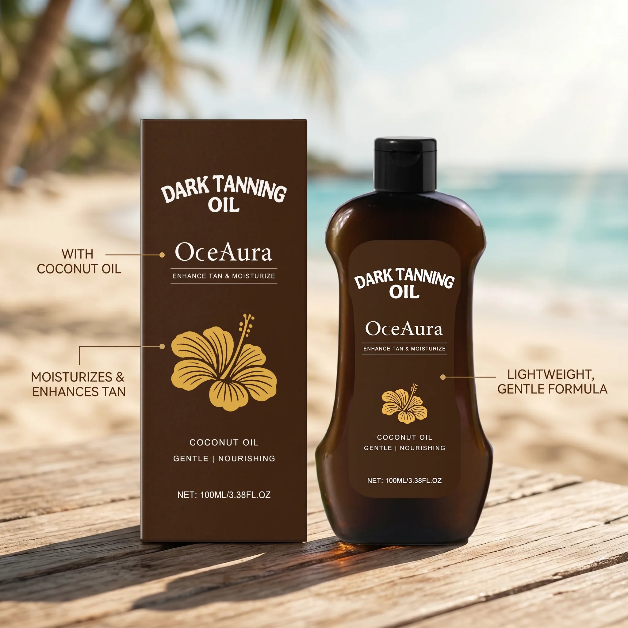Coconut Oil Dark Tanning Oil for Deep Bronze Glow - 3