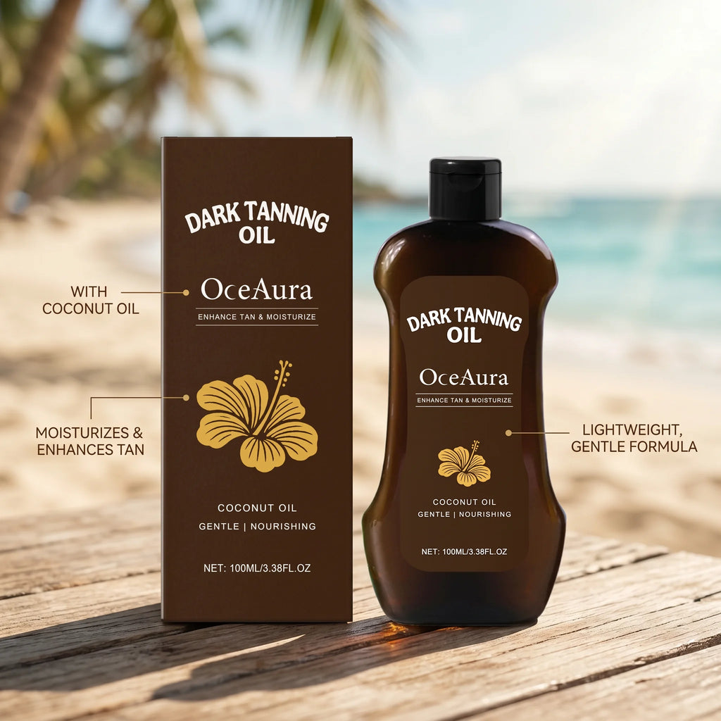 Coconut Oil Dark Tanning Oil for Deep Bronze Glow