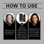 4-in-1 Instant Black Hair Dye Shampoo for Gray Coverage