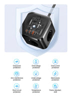 30W Desktop Power Strip with 3 AC Outlets and 4 USB Ports