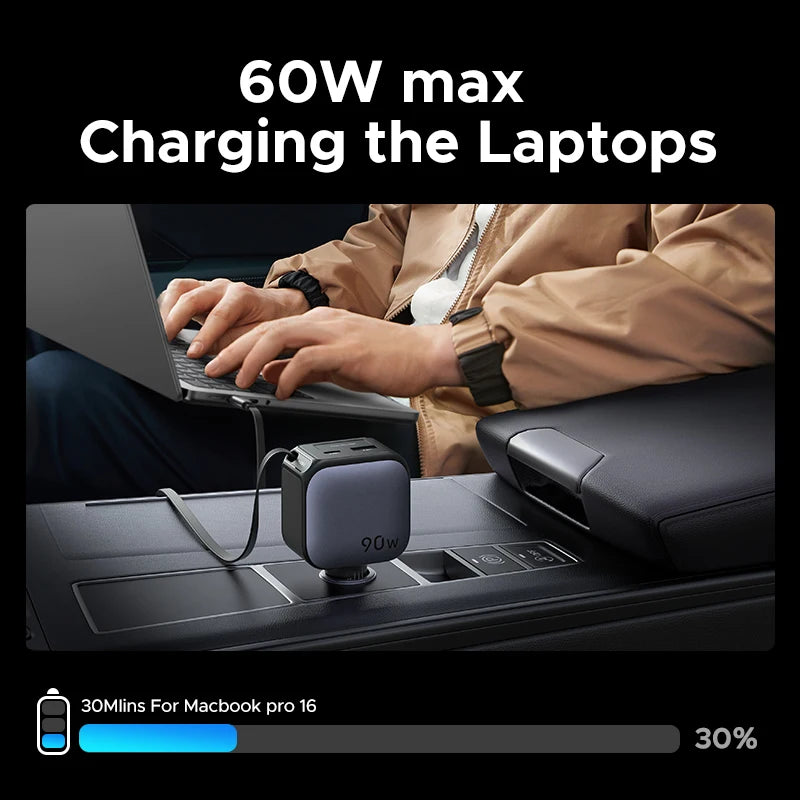145W Fast Car Charger with 3 USB-C and 1 USB-A Ports - 6