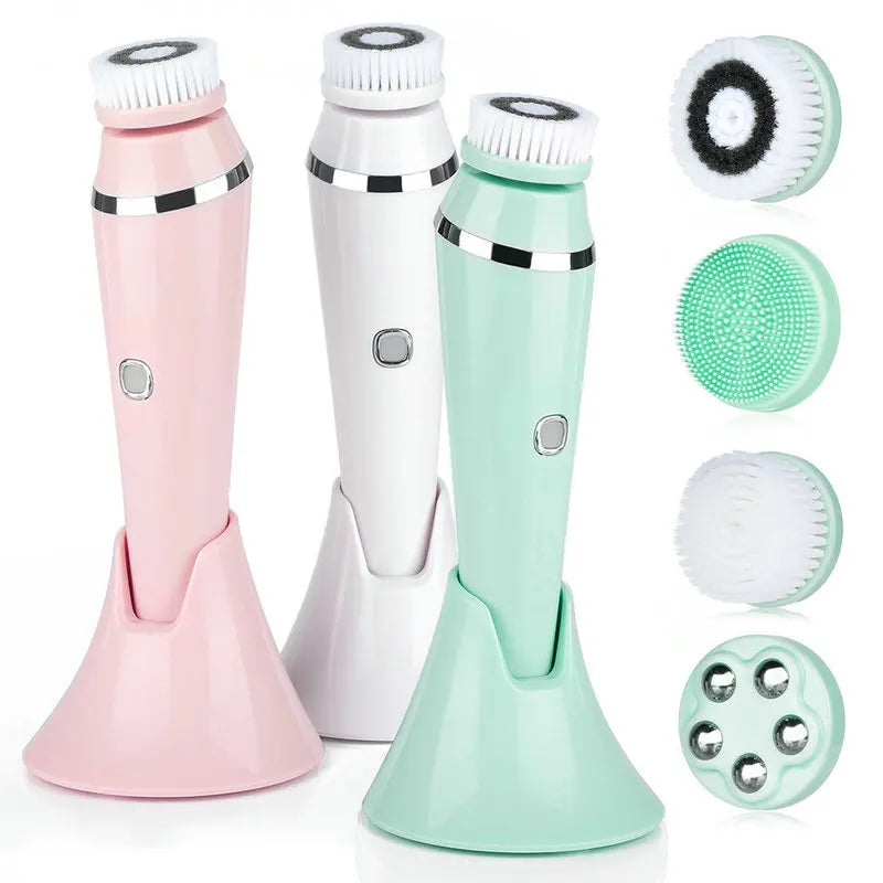 4-in-1 Electric Rotating Facial Cleansing Brush and Massager - 7