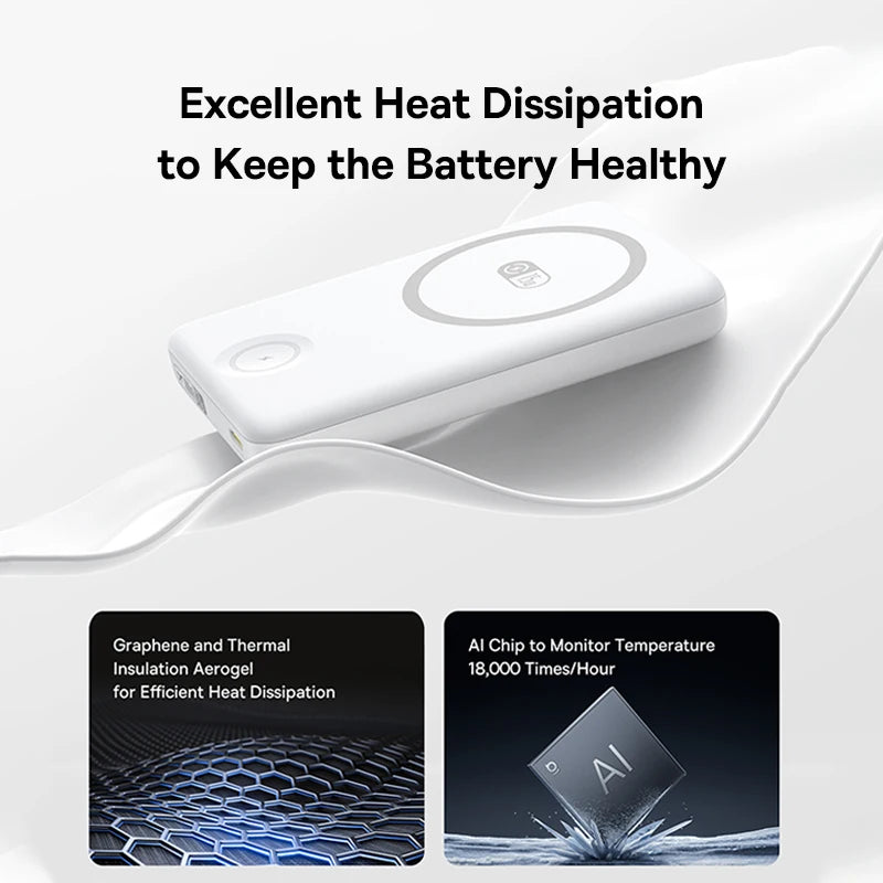 10000mAh Magnetic Wireless Power Bank for Phone and Watch