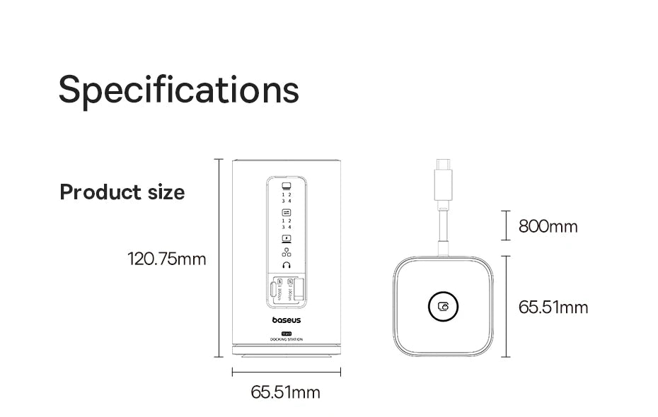 USB-C Triple Display Docking Station for Laptops - 27
