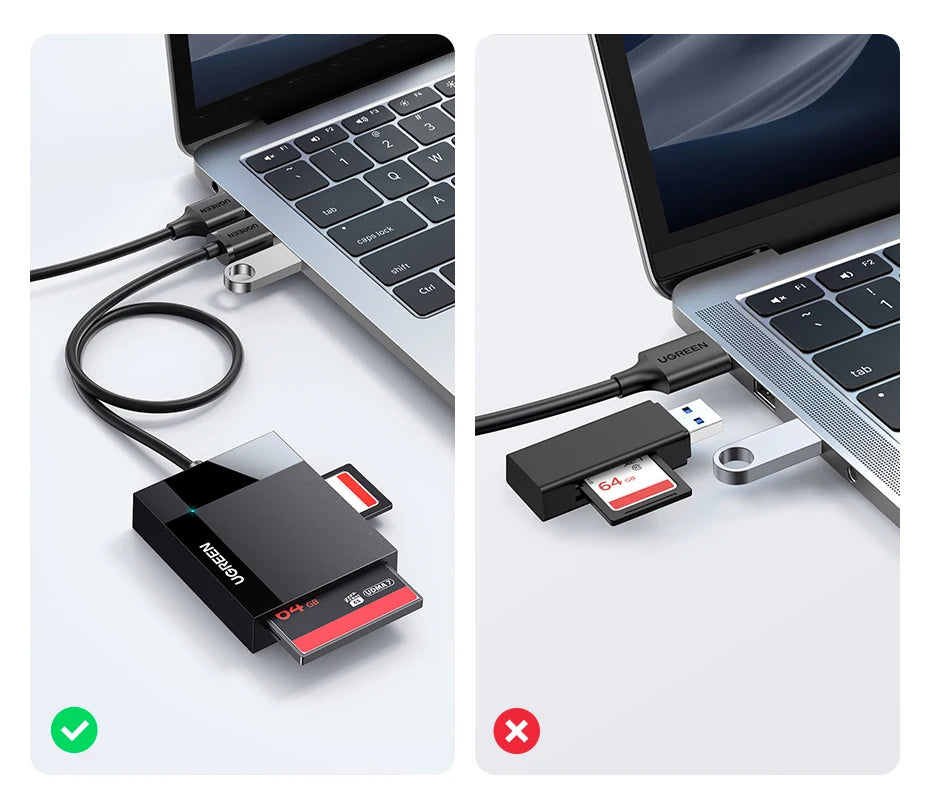 4-in-1 USB 3.0 Memory Card Reader for SD TF CF and MS Cards - 15