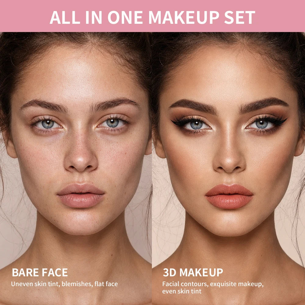 Complete Professional Full Face Makeup Cosmetic Kit