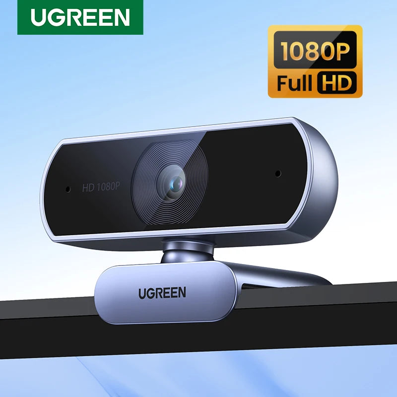1080P HD USB Webcam with Dual Microphones for Laptop and PC