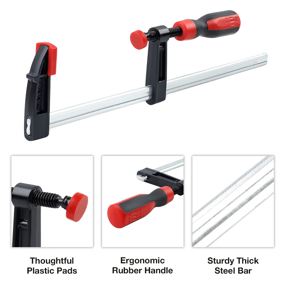 Heavy-Duty Woodworking F-Clamp Bar Clip - 10