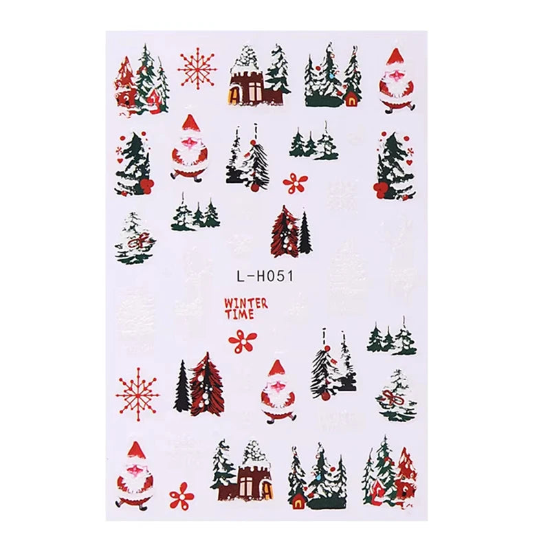 Christmas Cartoon Nail Art Decals
