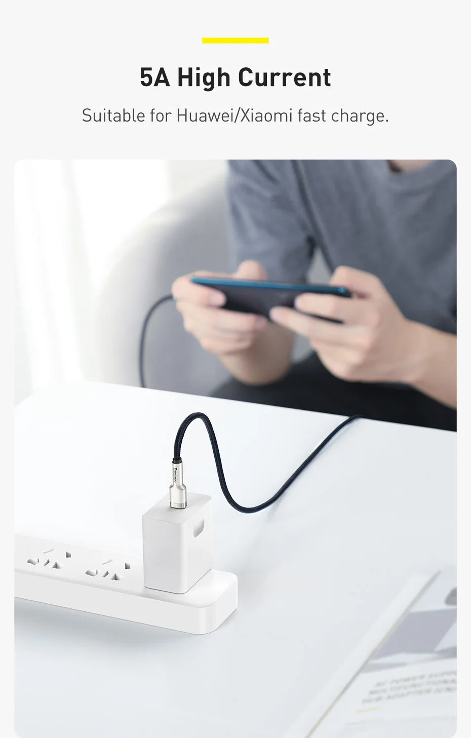 100W USB-C to USB-C Fast Charging and Data Cable