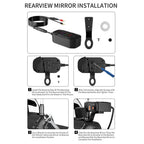 Motorcycle 100W Bidirectional USB Charger with Voltmeter and Switch