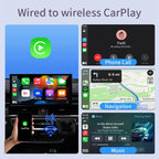 5.8GHz 2 in 1 Wired to Wireless CarPlay and Android Auto Adapter