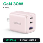 30W GaN Fast Wall Charger with Triple USB Ports