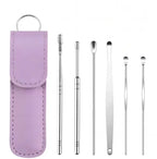 Stainless Steel Ear Wax Removal Cleaning Tool Kit with Storage Case