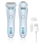 2-in-1 Electric Shaver for Women Wet and Dry Hair Remover