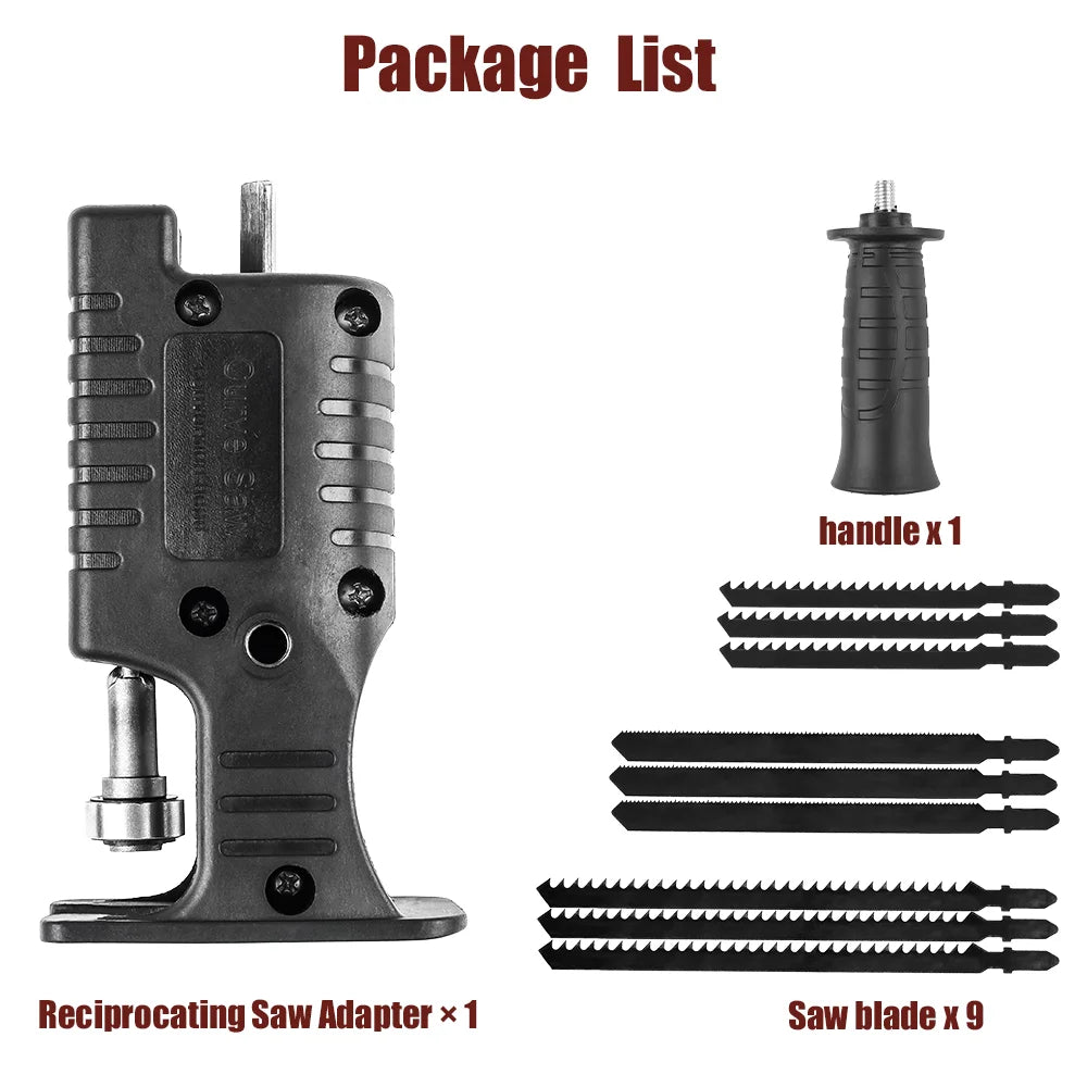 Electric Drill Reciprocating Saw Attachment Adapter