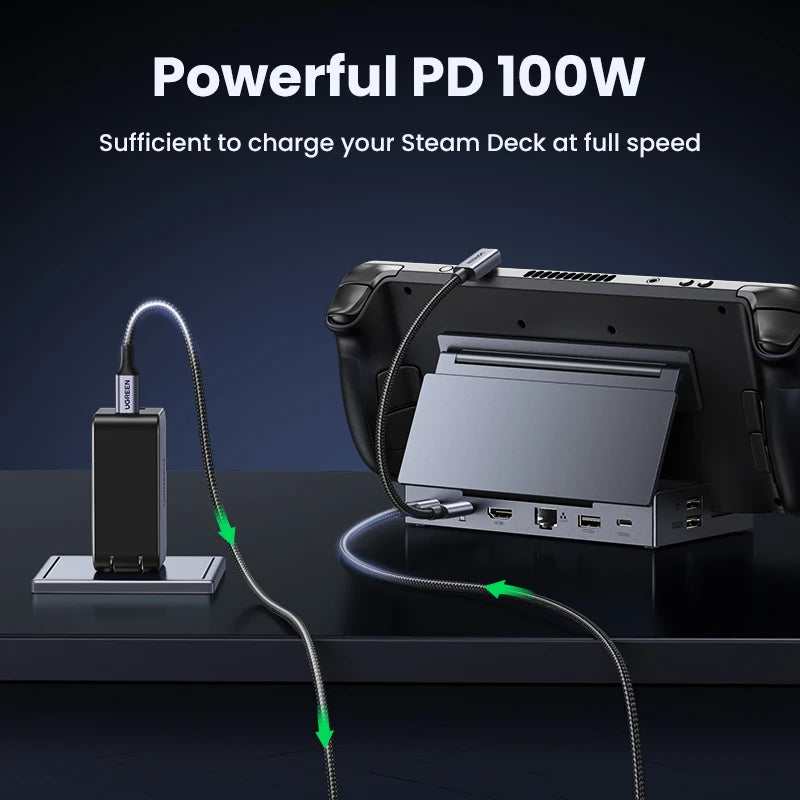 9-in-1 USB-C Gaming Docking Station with 4K HDMI and Stand