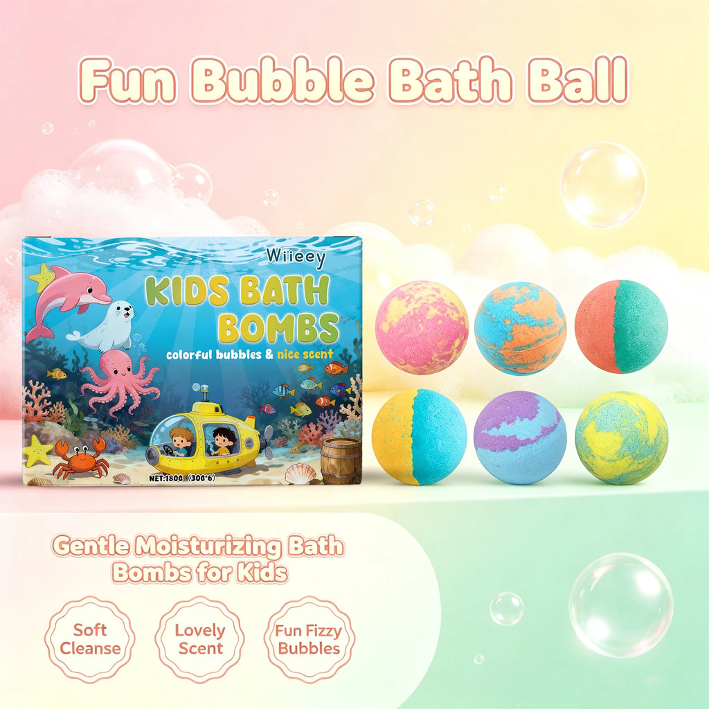 Moisturizing Fizzy Bath Bombs for Kids