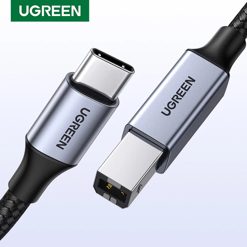 USB-C to USB-B 2.0 Printer and Scanner Cable - 1