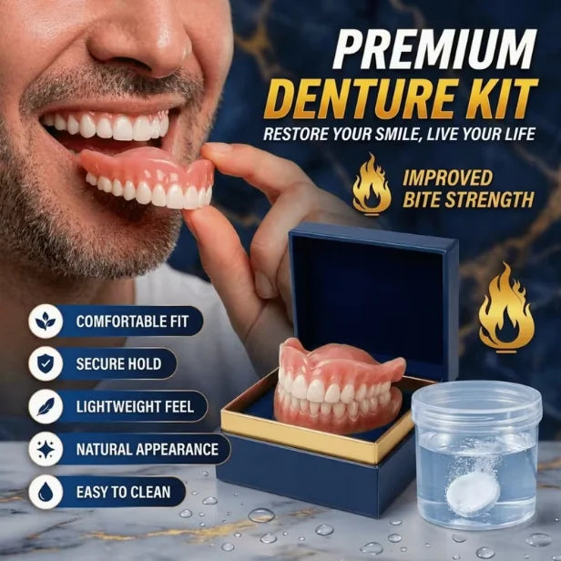 Temporary Silicone Denture Set for Natural Smile Restoration - 1