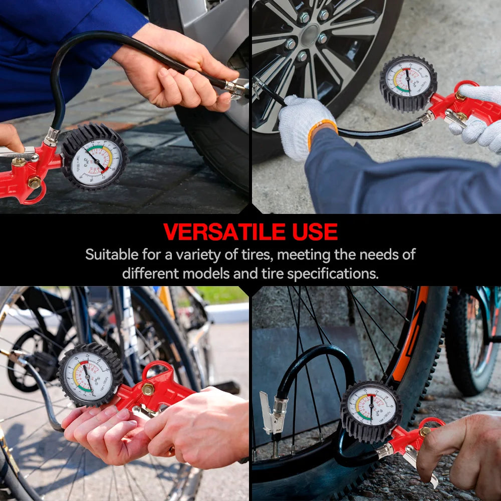 3-in-1 Tire Pressure Gauge and Inflator Tool