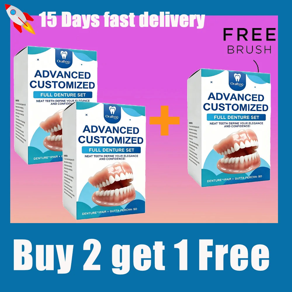 Realistic Temporary Denture Set for a Confident Smile