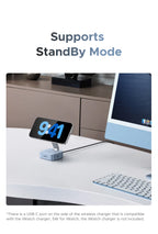 Qi2 2-in-1 Magnetic Wireless Charging Stand for Phones and Earbuds
