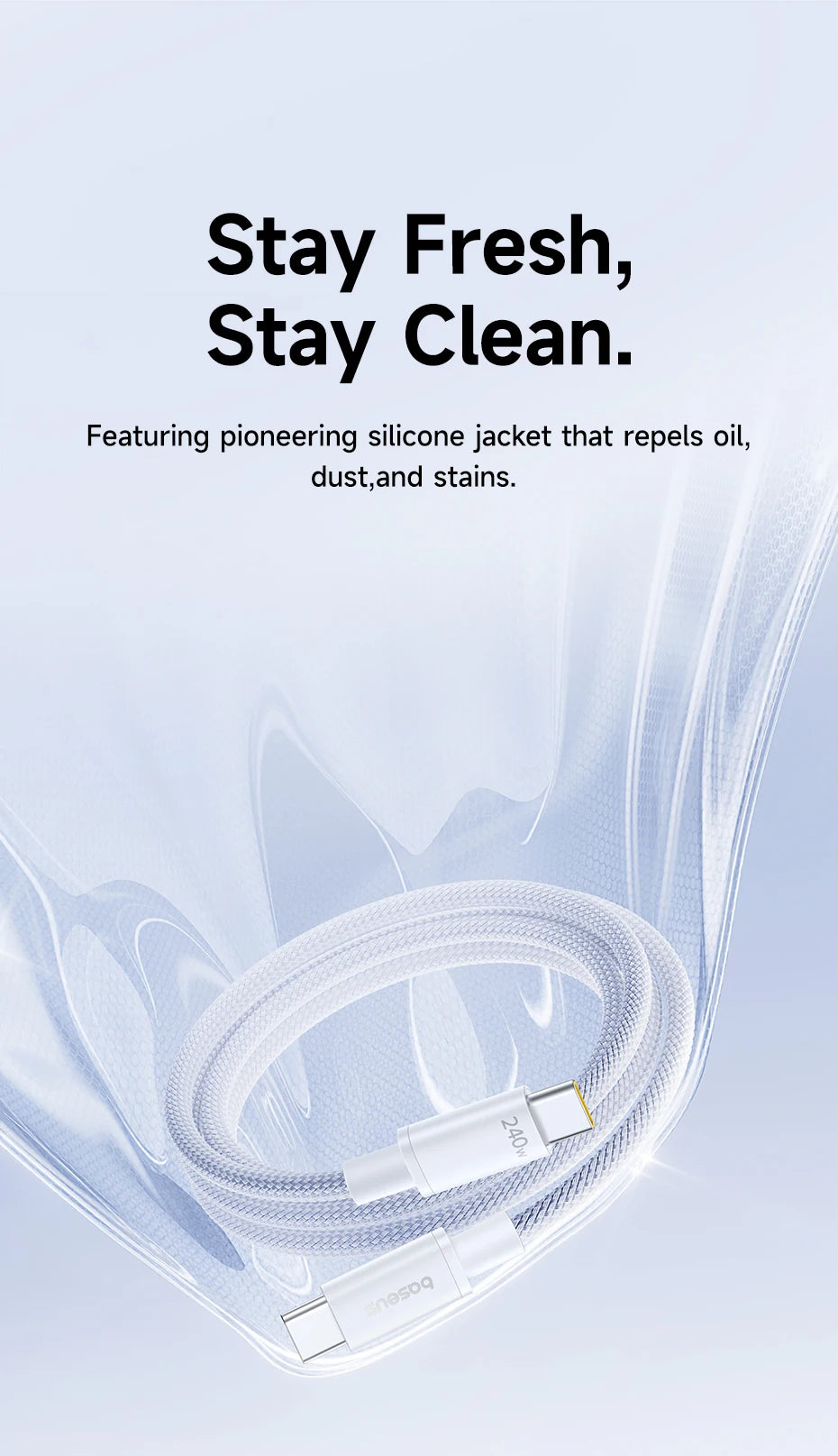 240W USB-C to USB-C Fast Charging and Data Sync Cable