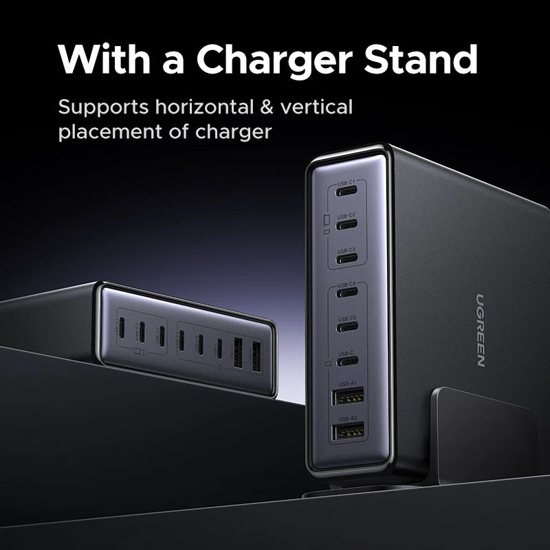 200W GaN 8-in-1 Desktop Fast Charging Station