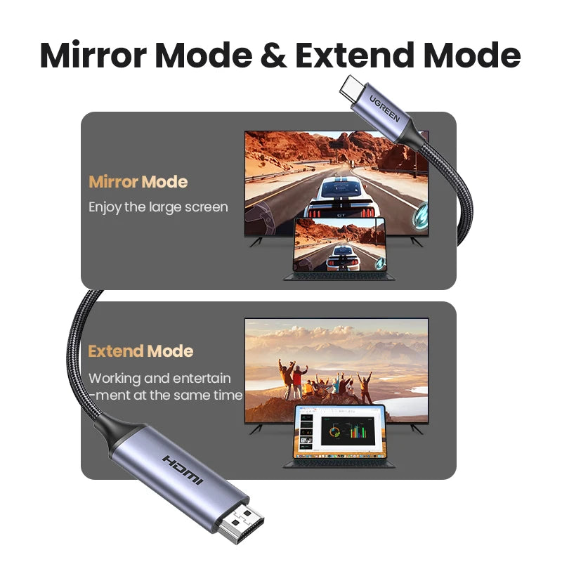 8K USB-C to HDMI Adapter Cable for High-Resolution Displays